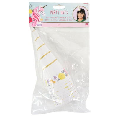 Afbeelding laden in galerijviewer, Amscan feesthoed magical unicorn papier 17 cm 8 stuks | 24 stuks
