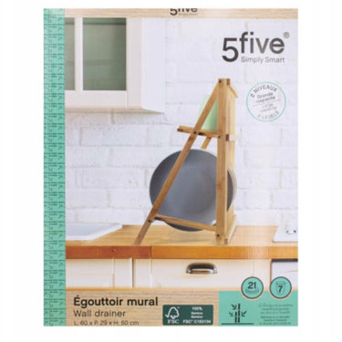 5five afdruiprek bamboe 60 cm | 4 stuks