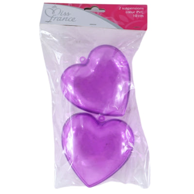 Hanger hart paars 10 cm 2 stuks | 24 stuks