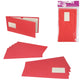 Kaarten met enveloppen rood 21 cm 5 stuks | 48 stuks