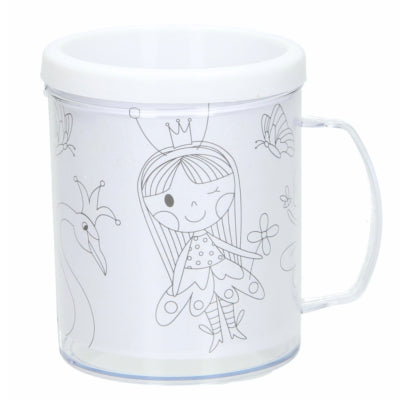 Kleur je eigen beker prinses 250 ml | 36 stuks
