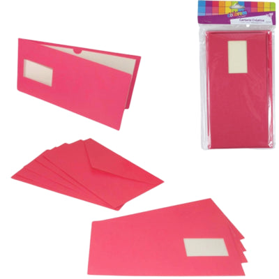 Afbeelding laden in galerijviewer, Kaarten met enveloppen fuchsia 21 cm 5 stuks | 48 stuks
