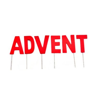 Afbeelding laden in galerijviewer, Abi decoratie kerst letterstekers advent rood 5 cm | 24 stuks
