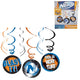 Amscan spiraal hanger nerf 60 cm set van 3 | 24 stuks