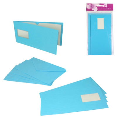 Afbeelding laden in galerijviewer, Kaarten met enveloppen blauw 21 cm 5 stuks | 48 stuks
