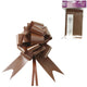 Decoratie lint bloemen bruin 4 stuks | 24 stuks