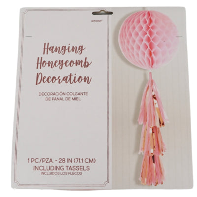 Afbeelding laden in galerijviewer, Amscan honeycomb bal roze 71 cm | 12 stuks
