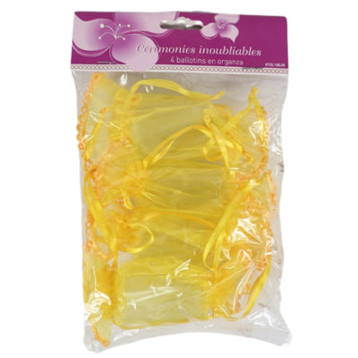 Afbeelding laden in galerijviewer, Geschenkverpakking geel 13 cm set van 4 | 48 stuks

