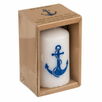 Afbeelding laden in galerijviewer, Out of the blue stompkaars anker 6 x 8 cm | 16 stuks
