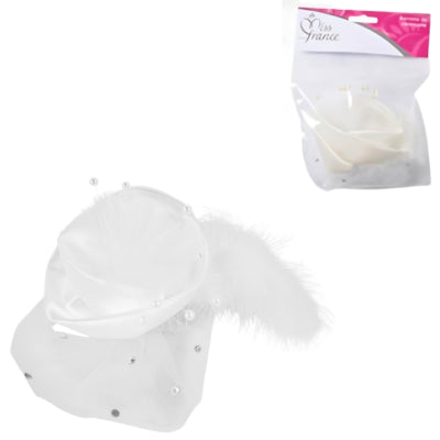 Afbeelding laden in galerijviewer, Haarclip bruid bloem wit 11 cm | 24 stuks
