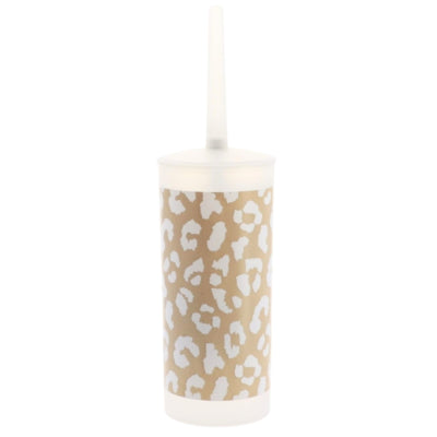 Toiletborstel met houder panter 35 cm | 12 stuks