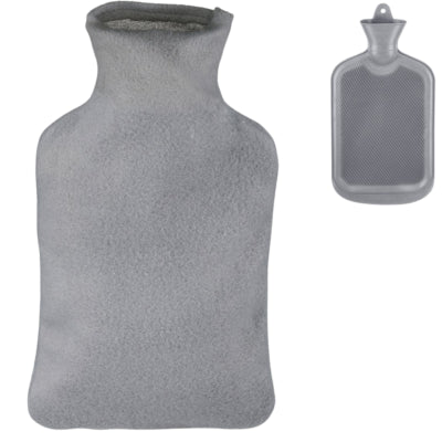 Afbeelding laden in galerijviewer, Relaxdays warmwater kruik met hoes grijs 1,5 l | 12 stuks

