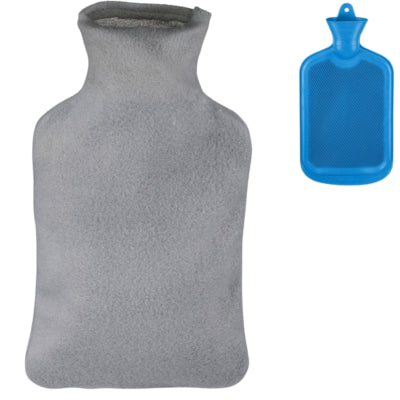 Afbeelding laden in galerijviewer, Relaxdays warmwater kruik met hoes blauw grijs 1,5 l | 12 stuks
