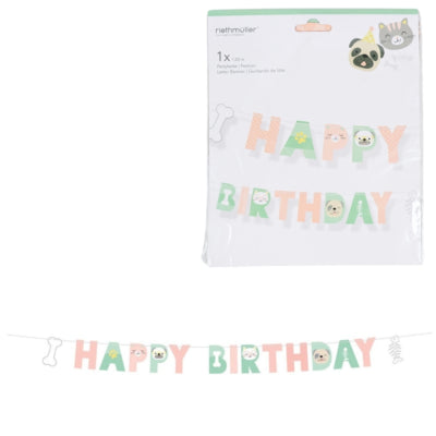 Afbeelding laden in galerijviewer, Amscan slinger happy birthday hond kat 180 cm | 20 stuks
