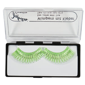 Jofrika cosmetics kunstwimpers groen zilver 9,5 cm b-keus | 60 stuks