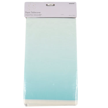 Amscan tafelkleed papier lichtblauw wit 120 x 180 cm | 24 stuks