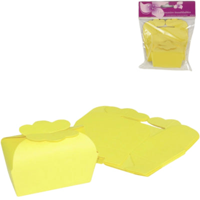 Afbeelding laden in galerijviewer, Mini cadeauverpakking box geel 7,5 cm 5 stuks | 24 stuks
