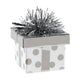 Amscan ballongewicht cadeau zilverkleurig 8 cm | 24 stuks