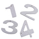 Decoratie letters 1,2,3,4 zilverkleurig 6 cm | 24 stuks