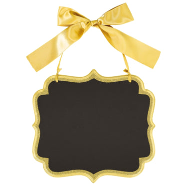 Amscan krijtbord classic goudkleurig glitter 25 cm | 36 stuks
