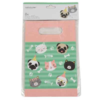 Afbeelding laden in galerijviewer, Amscan hello pets geschenktas hond kat 23.5 cm set van 8 | 20 stuks
