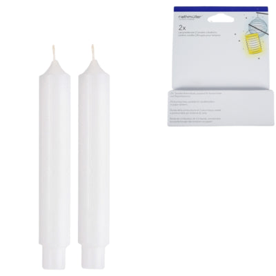 Afbeelding laden in galerijviewer, Amscan lampion kaarsen wit 1,8 x 10,5 cm set van 2 | 40 stuks
