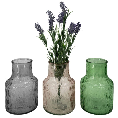 Vaas glas 20 cm 3 assorti | 12 stuks