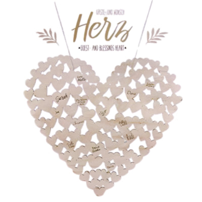 Afbeelding laden in galerijviewer, Gastenboek hart 47 cm | 24 stuks
