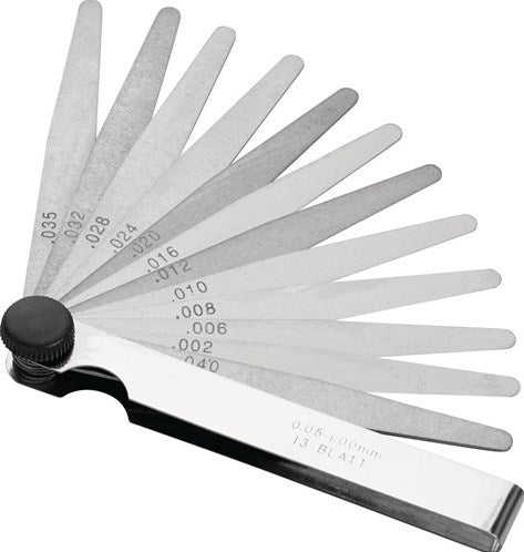 Promat tecwerk voelermaat | bladsterkte 0,05-1,0 mm | staal | lengte 100 mm aantal bladen 20 st. - 4000851422