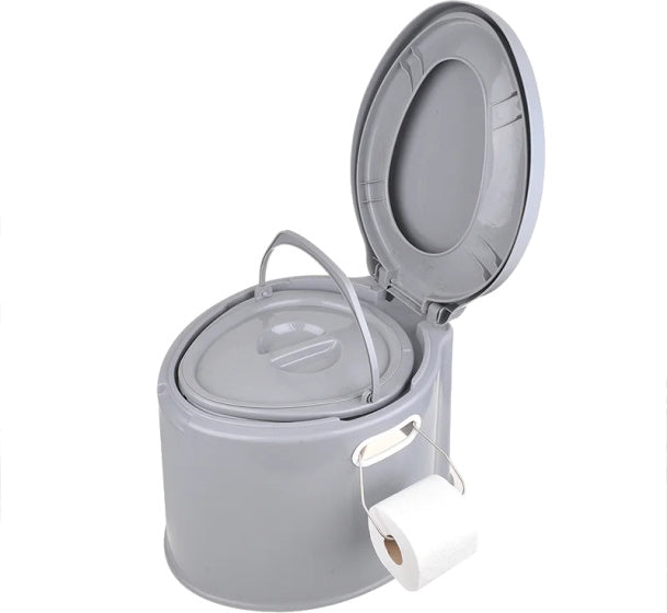 Afbeelding laden in galerijviewer, Proplus Draagbaar toilet 7 liter zithoogte 37 cm grijs

