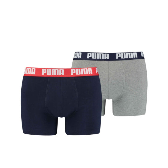 Afbeelding laden in galerijviewer, Puma Basic Boxershort Heren (Pack of 2) Grijs Blauw maat XL

