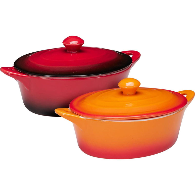 Afbeelding laden in galerijviewer, Excellent houseware stoofpan porselein met deksel 600ml
