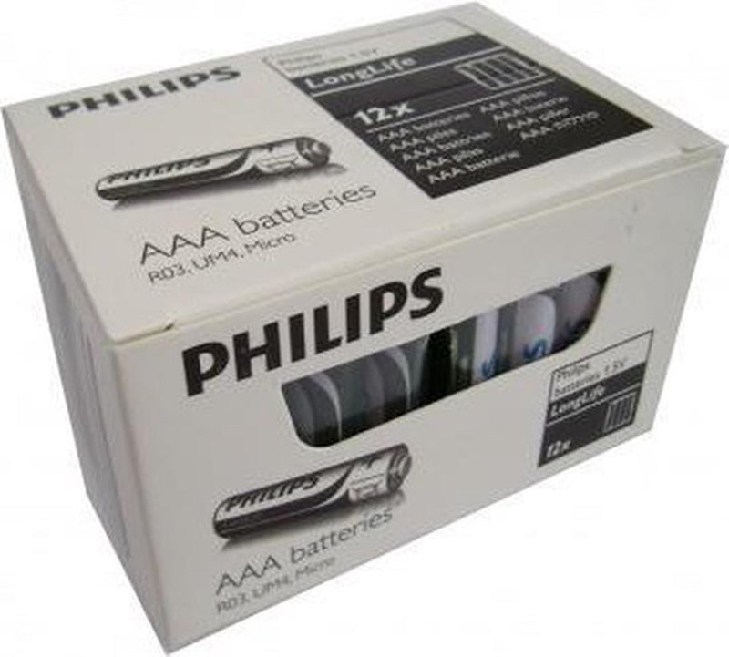 Afbeelding laden in galerijviewer, Philips batterijen longlife aaa r03 doos a 12 blisters van 4 stuks
