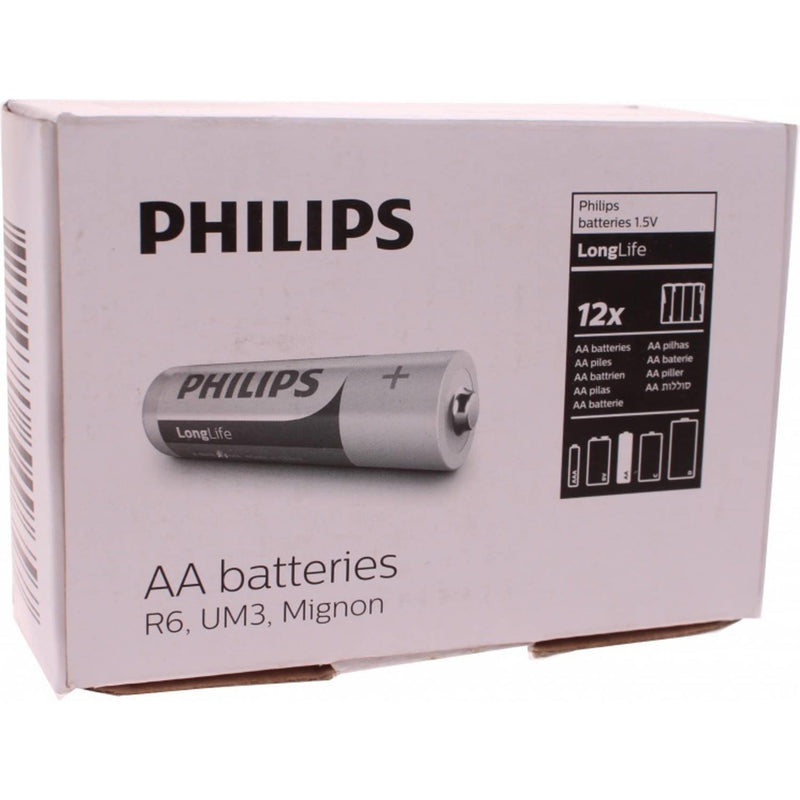 Afbeelding laden in galerijviewer, Philips batterijen longlife aa r6 doos a 12 blisters van 4 stuks

