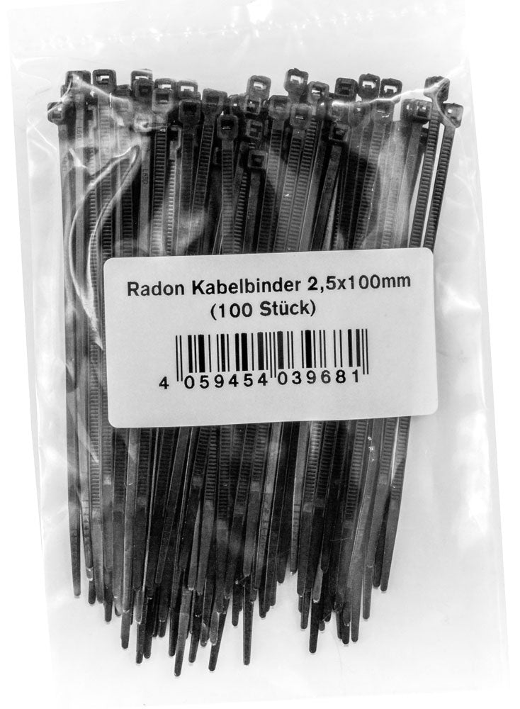 Afbeelding laden in galerijviewer, Radon cable tie 100x2.5mm (100 pieces)

