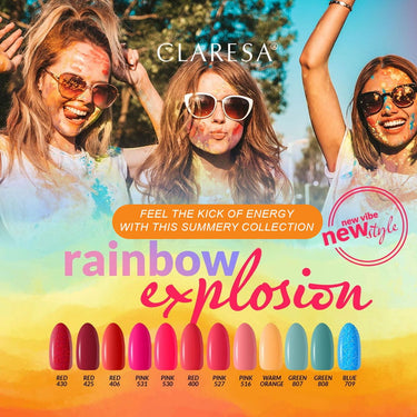Claresa uv led gellak 5ml green 808 rainbow explosion
