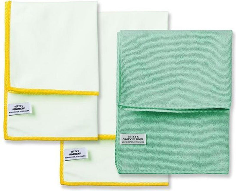 Afbeelding laden in galerijviewer, Betsy's microvezel 3-delige ramenset xxl groen
