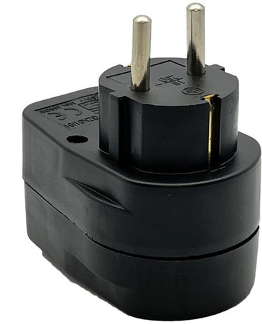 Enzo randaarde stekkeradapter met schakelaar zwart - 6140891