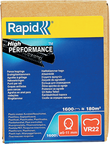 Rapid hekwerk hogringen vr22 | 1.600 stuks | zwart - 40017338