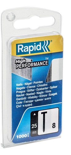 Afbeelding laden in galerijviewer, Rapid nr. 8 brads 25 mm, 1.000 stuks - 40109535 - 40109535
