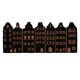 Esschert design deurmat kokos grachtenpanden 75x31cm