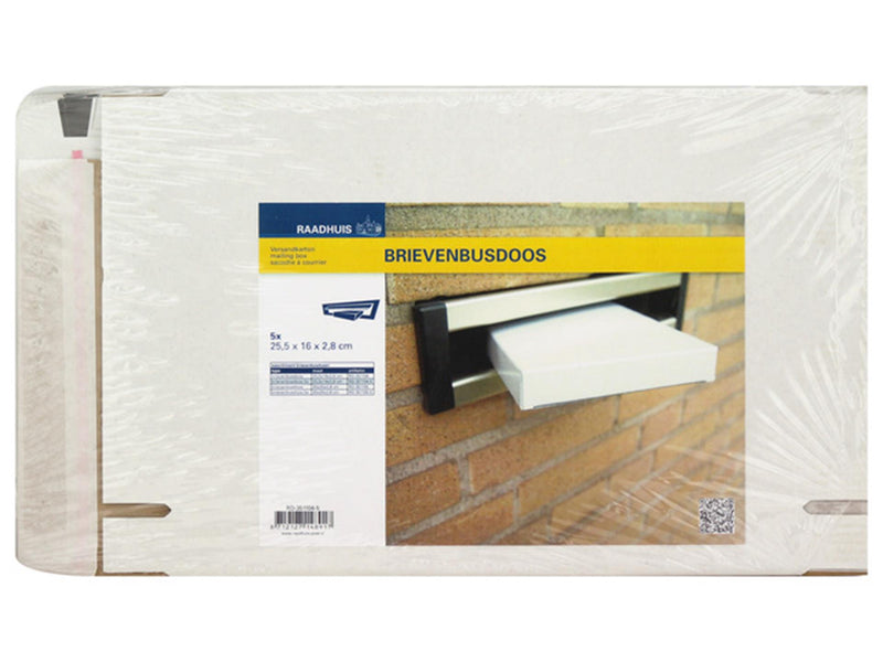 Afbeelding laden in galerijviewer, Kangaro raadhuis brievenbusdoos - 165x255x28mm - wit - 5 stuks
