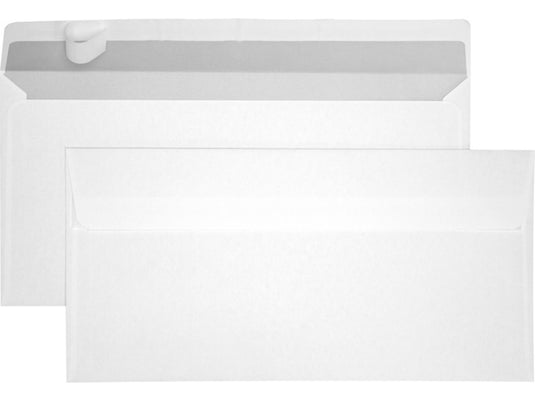 Raadhuis enveloppen 110x220 dl dienst plakstrip wit 80gr 25stuks zelfklevend