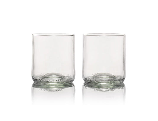 Rebottled glazen - short drink - 2-pack - clear