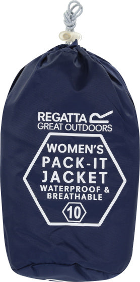 Afbeelding laden in galerijviewer, Regatta Pack-It III regenjack dames donkerblauw maat M
