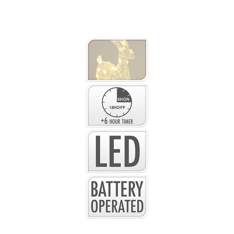 Afbeelding laden in galerijviewer, Rendier led wit 50 leds 45cm
