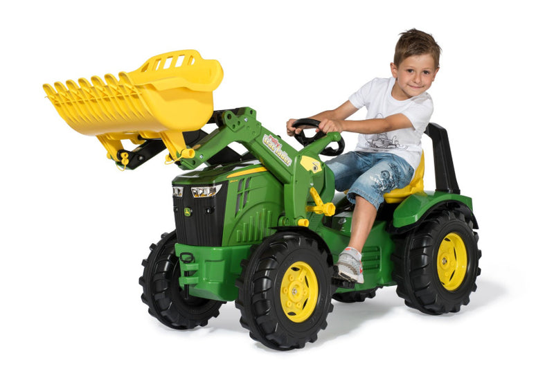 Afbeelding laden in galerijviewer, Rolly toys Premium John Deere X-Trac 8400R met voorlader groen
