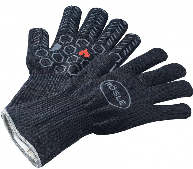 Afbeelding laden in galerijviewer, Rösle Premium barbecuehandschoenen 33,5 cm zwart 2 stuks
