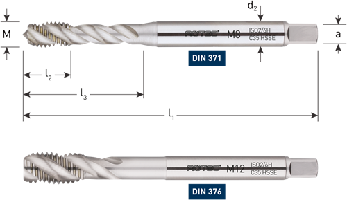 Rotec hss-e machinetap | blind | din 376 | m10 - 321.1000ce