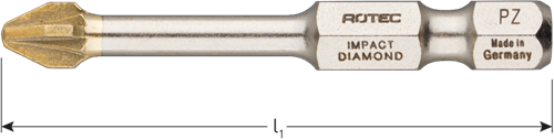 Afbeelding laden in galerijviewer, Rotec impact schroefbit pz 2 | l=50 | e6.3 | diamond | 2 stuks - 817.13022
